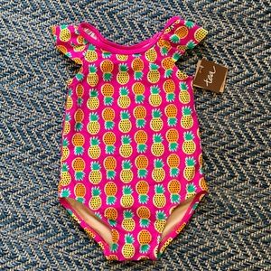 New Pineapple One Piece Bathing Suite by Tea Collection size 2T - UPF 40